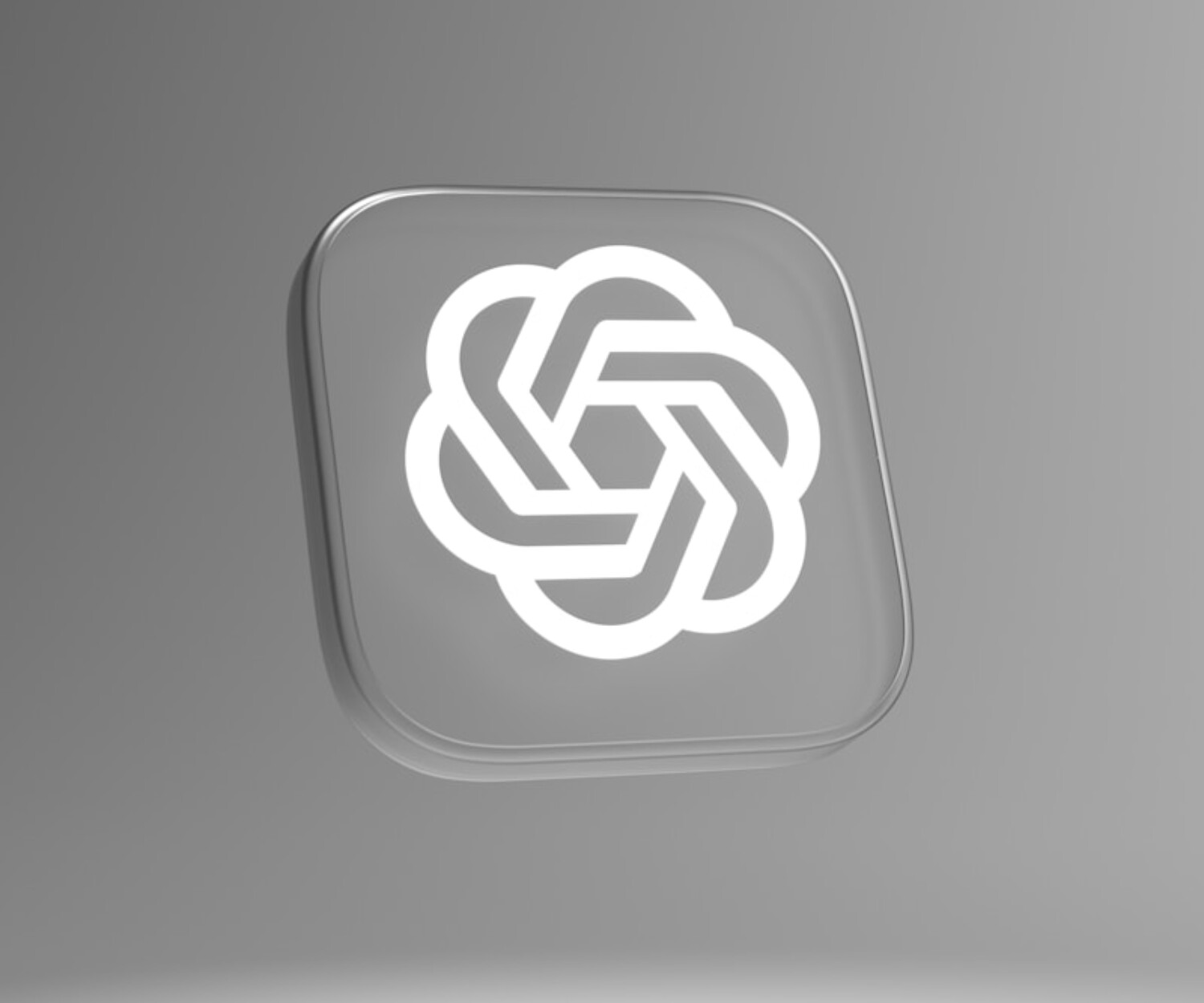 A white square with a knot on it